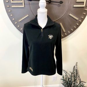 NHL Pittsburgh Penguins 1/4 Zip Black Sweatshirt Small SP